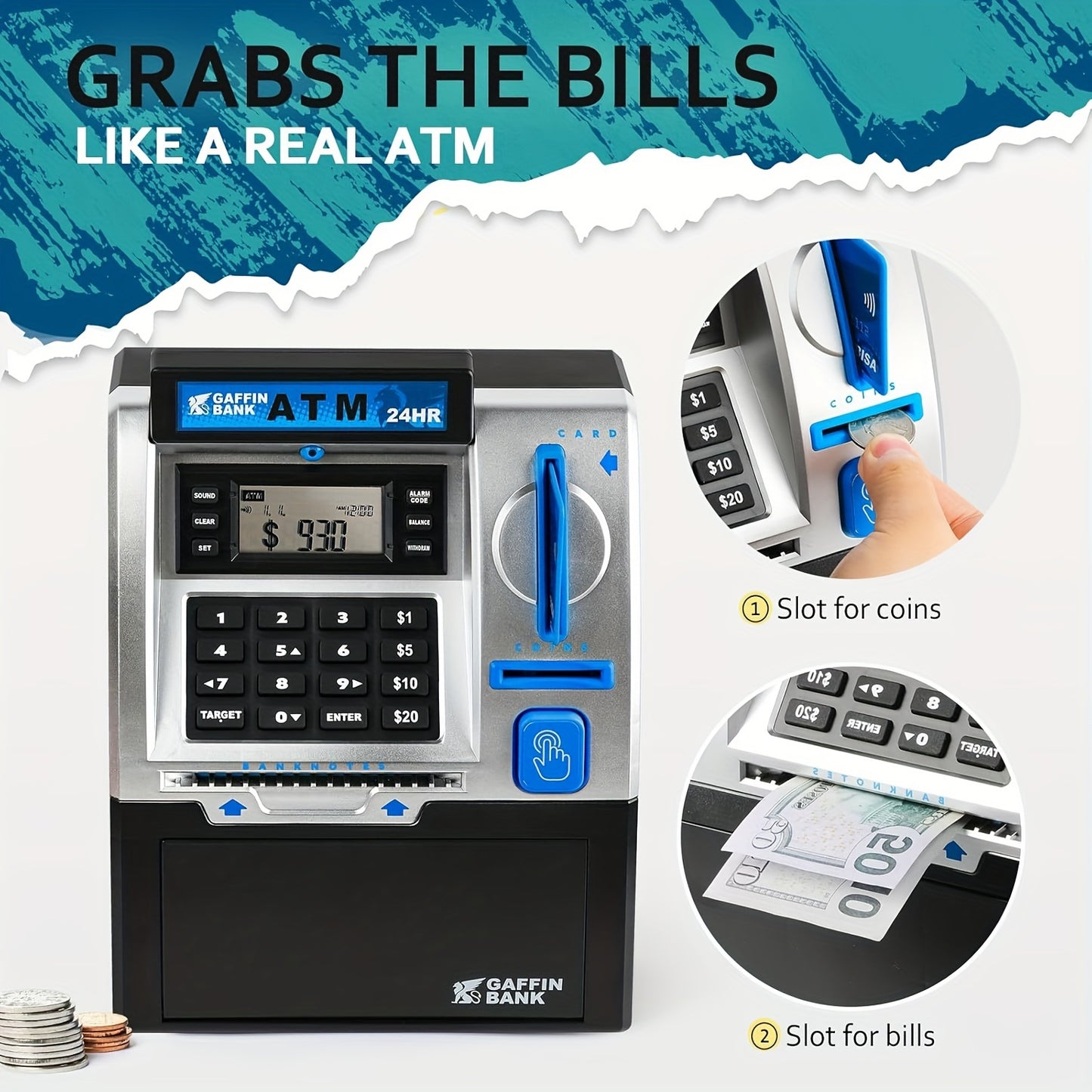 Electronic ATM With Debit Card & Password