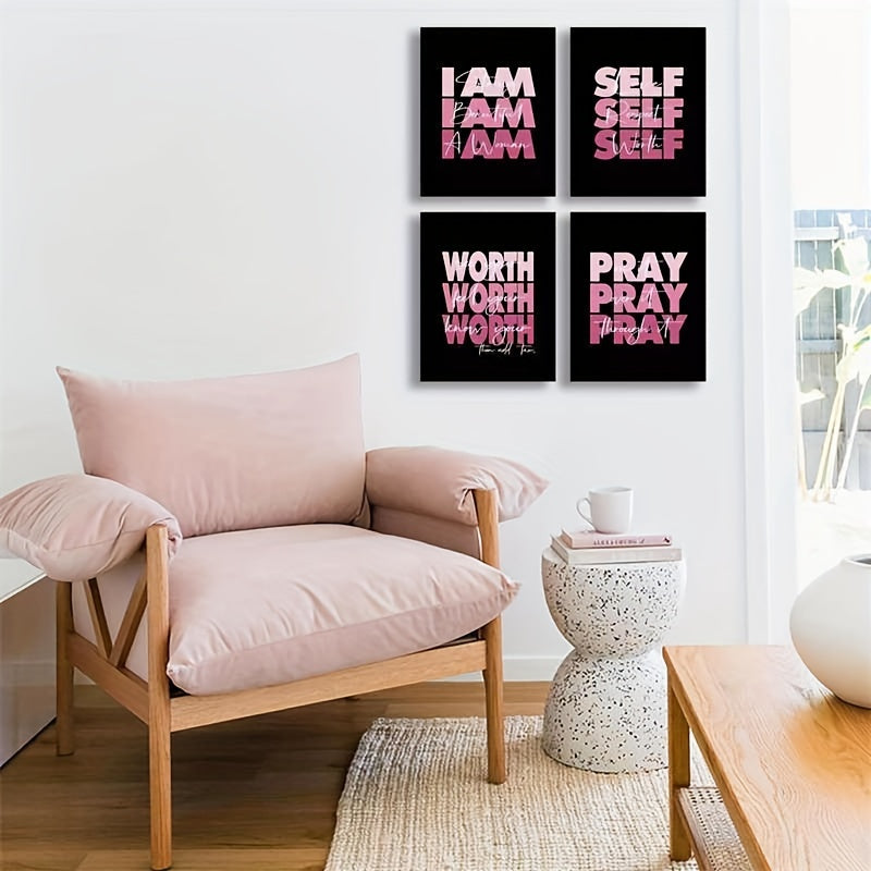 4pc Women’s Motivational Quotes Wall Decor