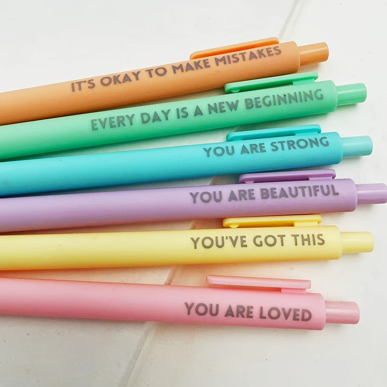 6-Pack Motivational Rollerball Pens