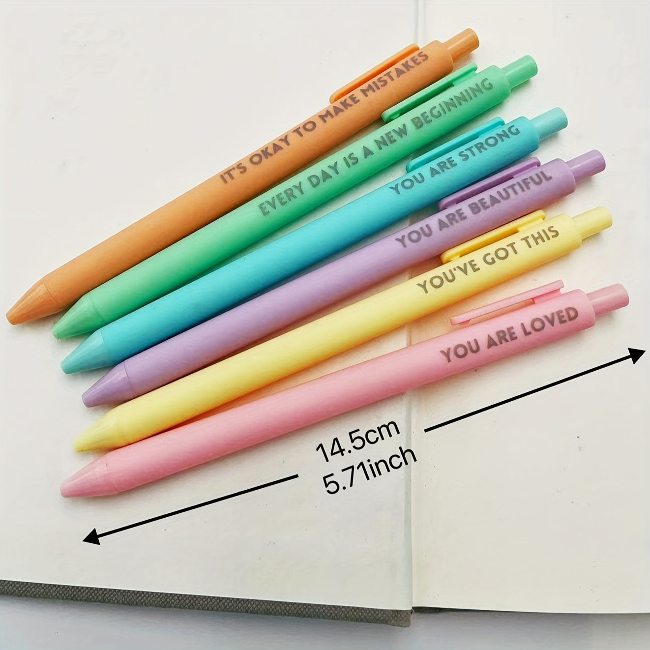 6-Pack Motivational Rollerball Pens