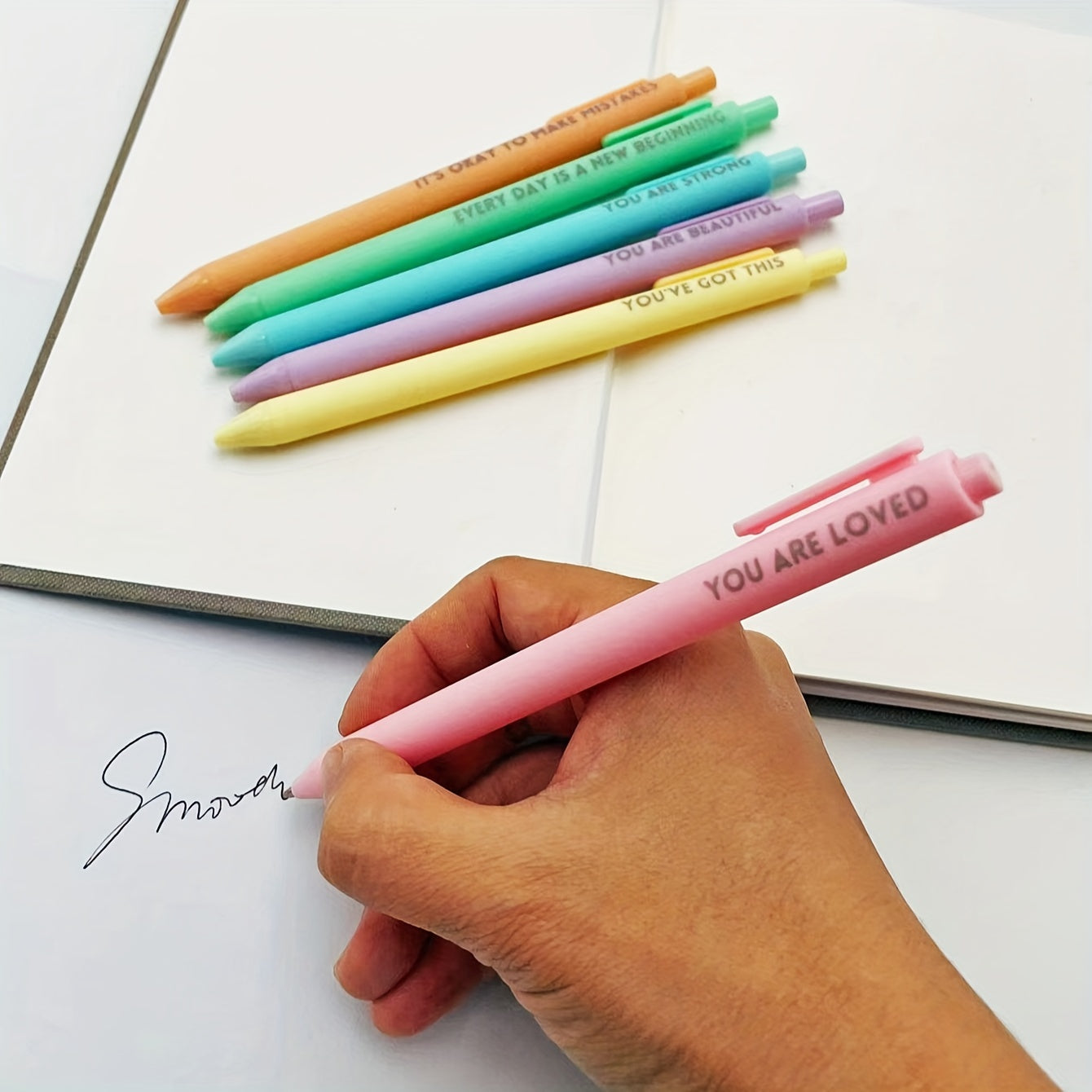 6-Pack Motivational Rollerball Pens
