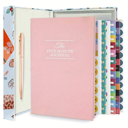 The Five Minute Gratitude Journal With Pen & Stickers