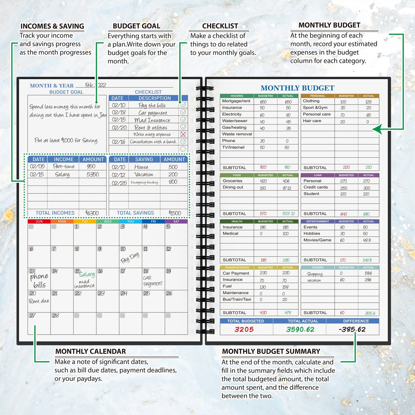 Monthly Finance Budget Planner