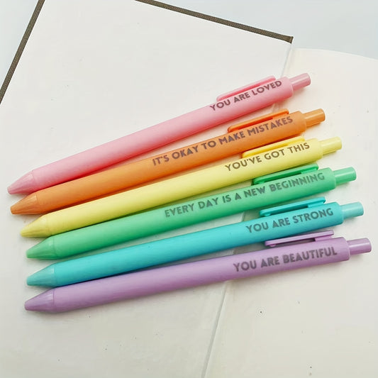 6-Pack Motivational Rollerball Pens