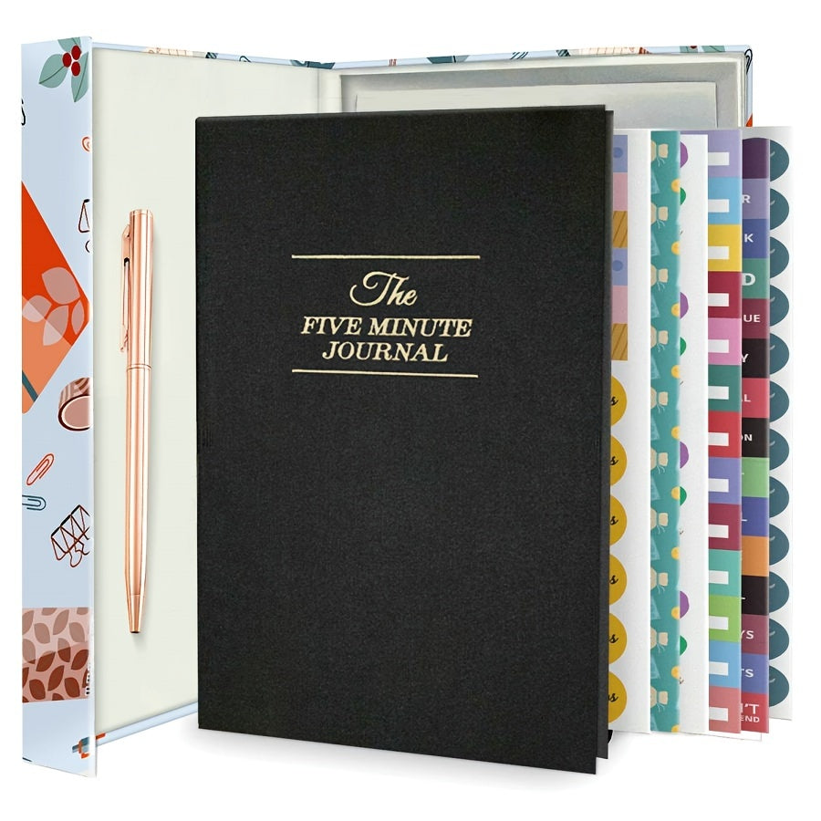 The Five Minute Gratitude Journal With Pen & Stickers