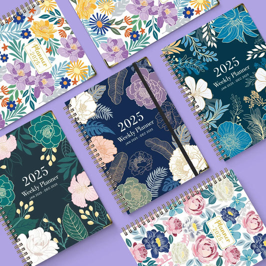 Floral 2025 Weekly Planner With Bookmarks