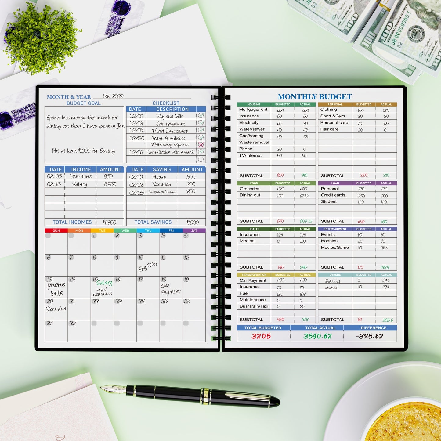 Monthly Finance Budget Planner